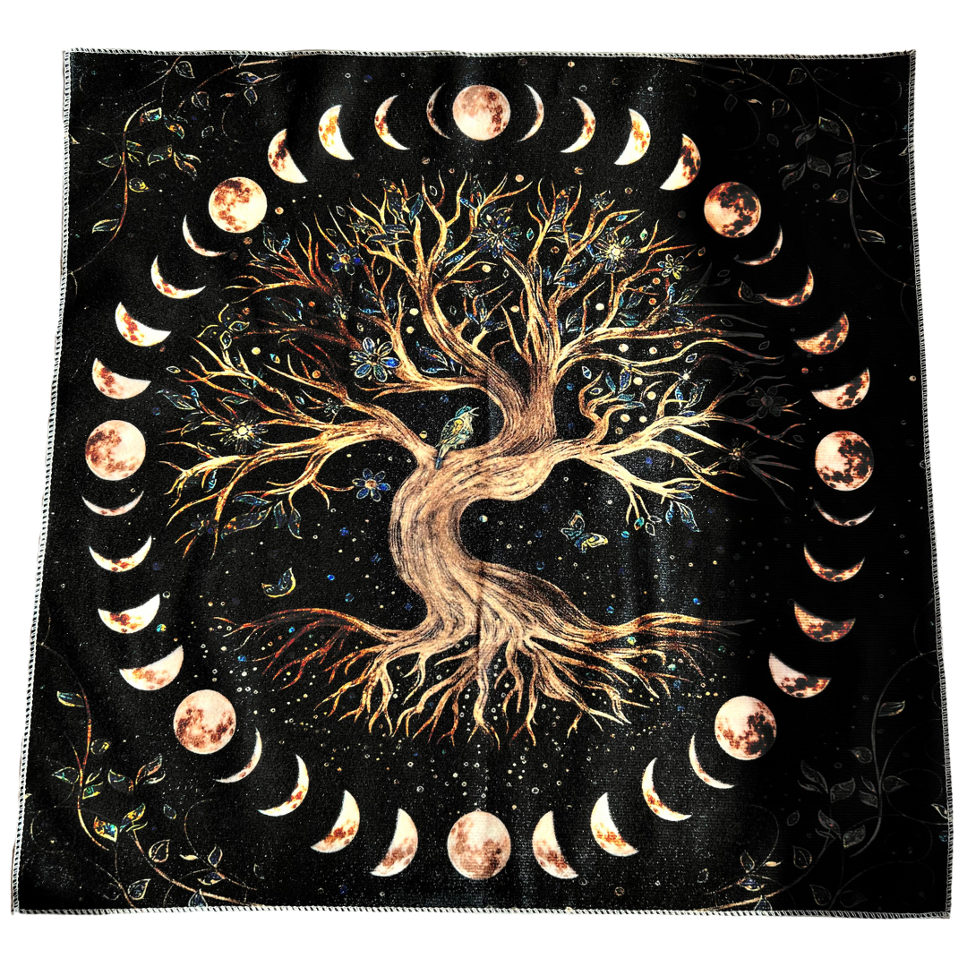 OBRUS DO WRÓŻENIA Z TAROTA 48x48 CM DRZEWO