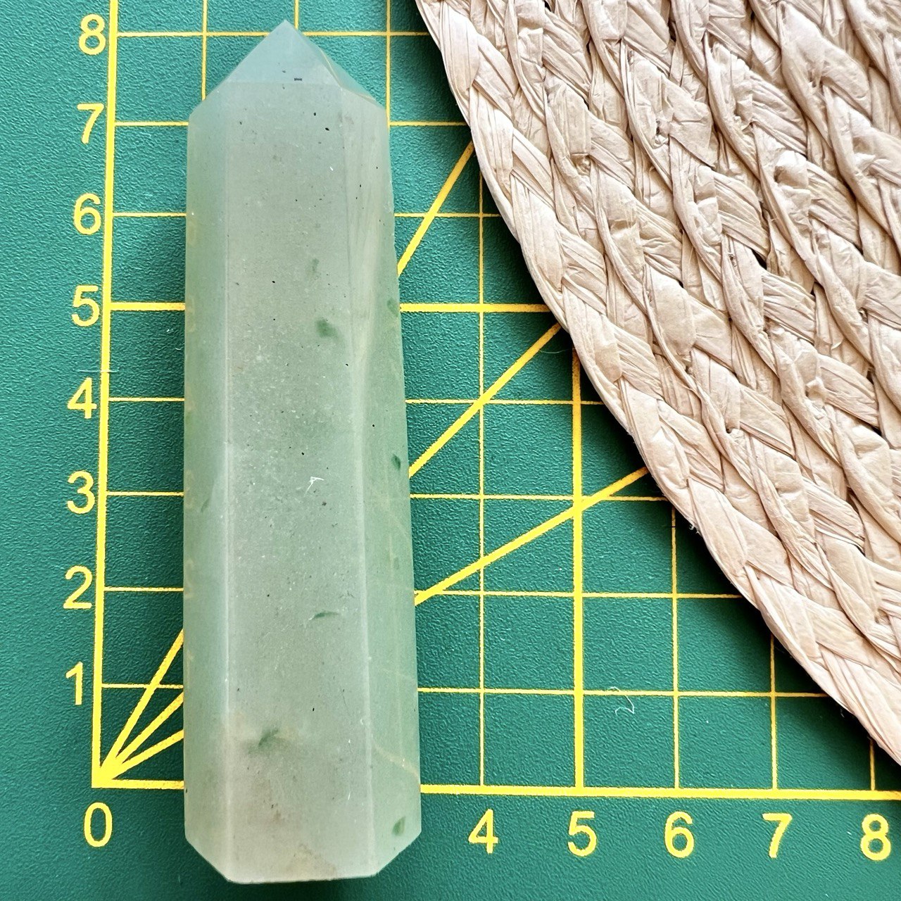 ZIELONY AWENTURYN OBELISK POLEROWANA WIEŻA 7-8CM 1 SZT