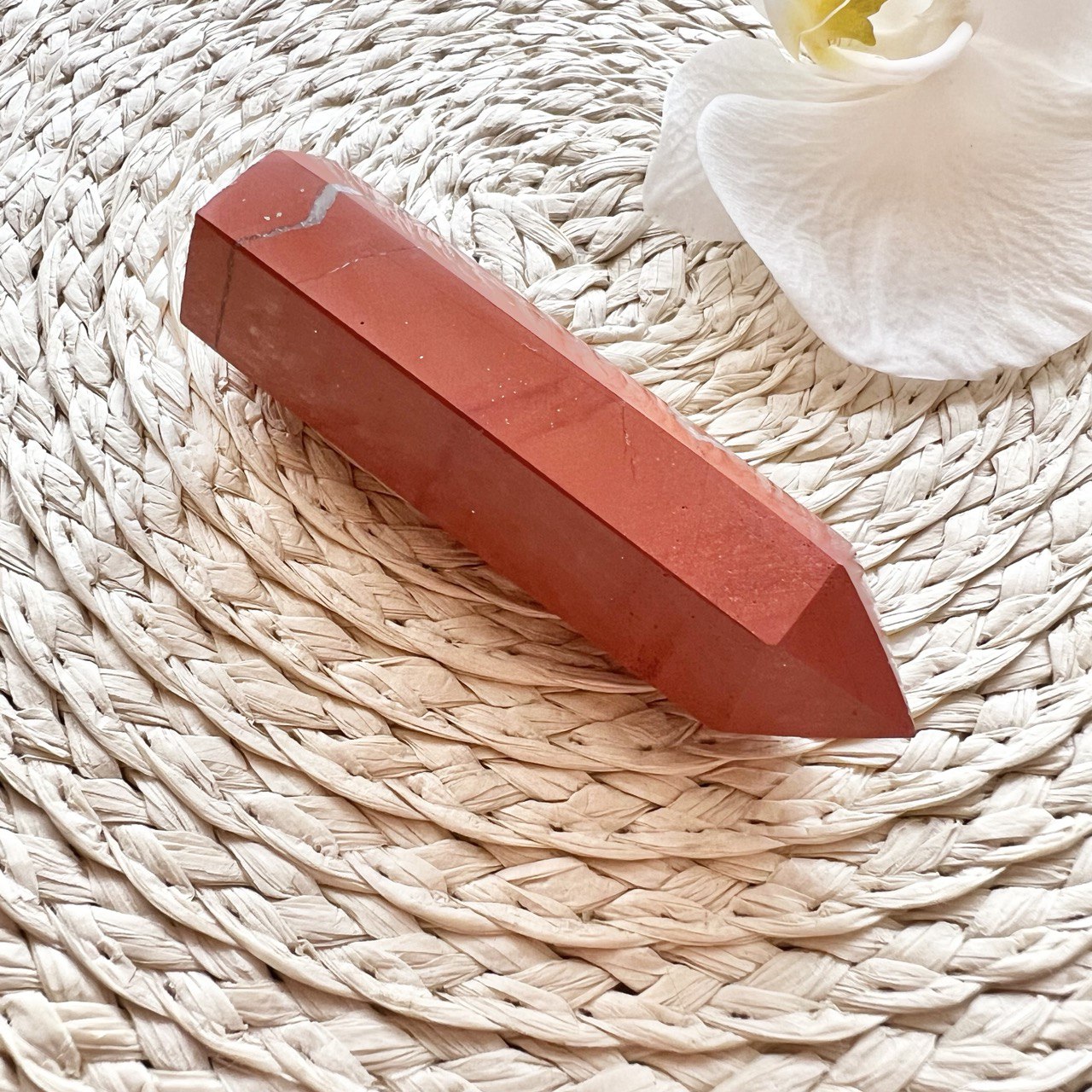 CZERWONY JASPIS OBELISK POLEROWANA WIEŻA 7-8 CM 1 SZT