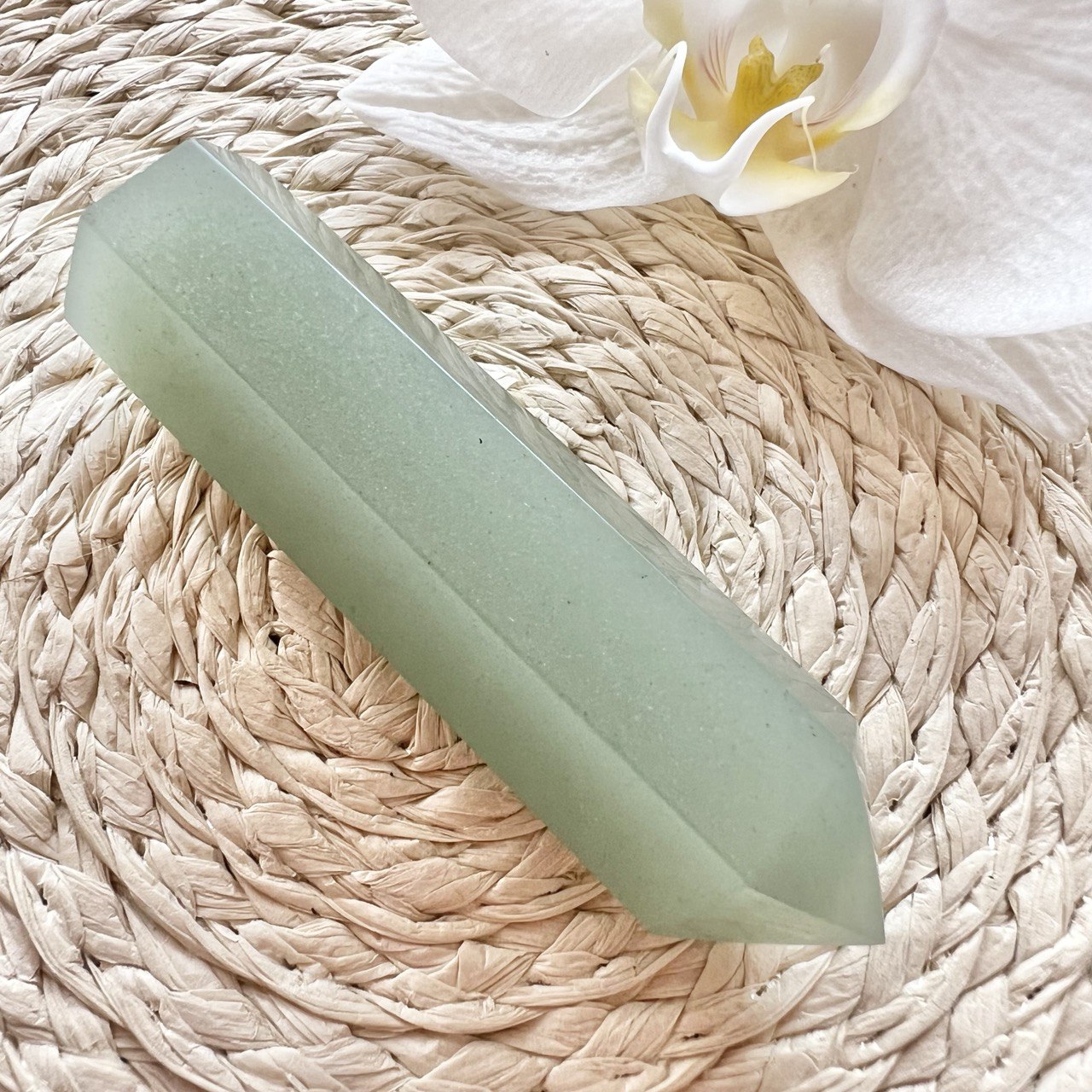 ZIELONY AWENTURYN OBELISK POLEROWANA WIEŻA 7-8CM 1 SZT