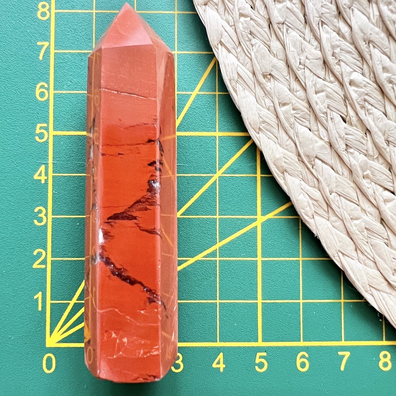 CZERWONY JASPIS OBELISK POLEROWANA WIEŻA 7-8 CM 1 SZT
