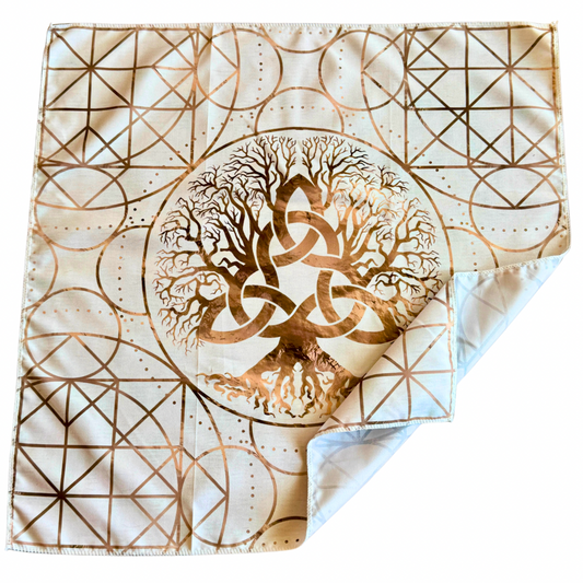 OBRUS DO WRÓŻENIA Z TAROTA 48x48 CM DRZEWO