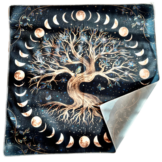 OBRUS DO WRÓŻENIA Z TAROTA 48x48 CM DRZEWO