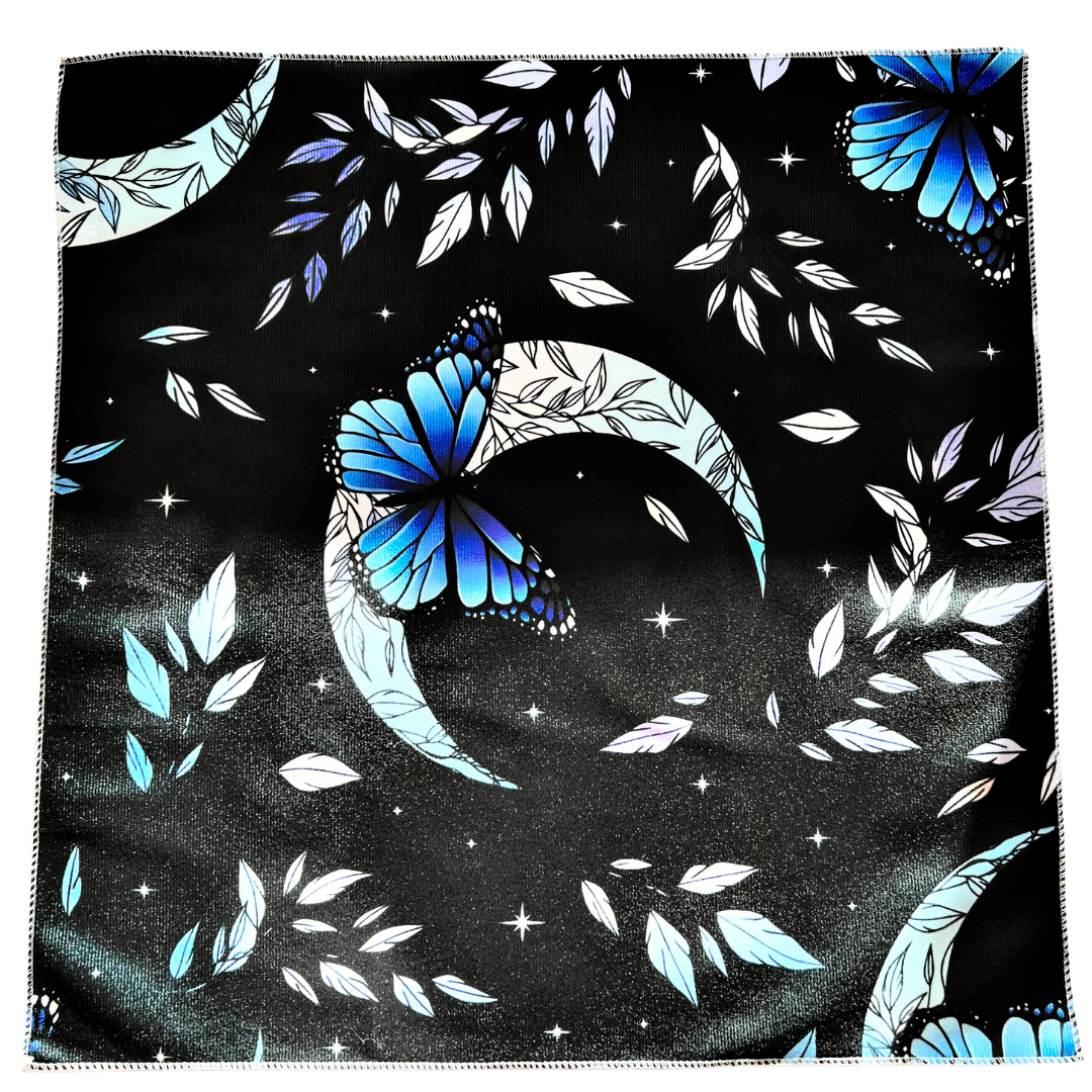 OBRUS DO WRÓŻENIA Z TAROTA 48x48 CM Z MOTYWEM MOTYLA