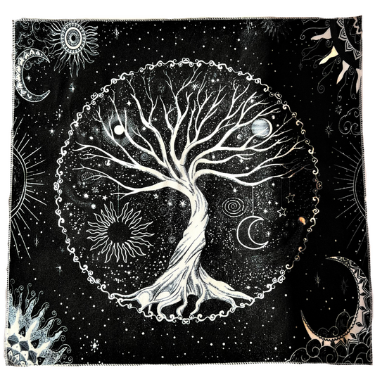 OBRUS DO WRÓŻENIA Z TAROTA 48x48 CM DRZEWO