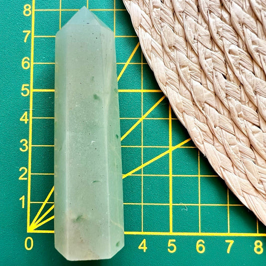 ZIELONY AWENTURYN OBELISK POLEROWANA WIEŻA 7-8CM 1 SZT